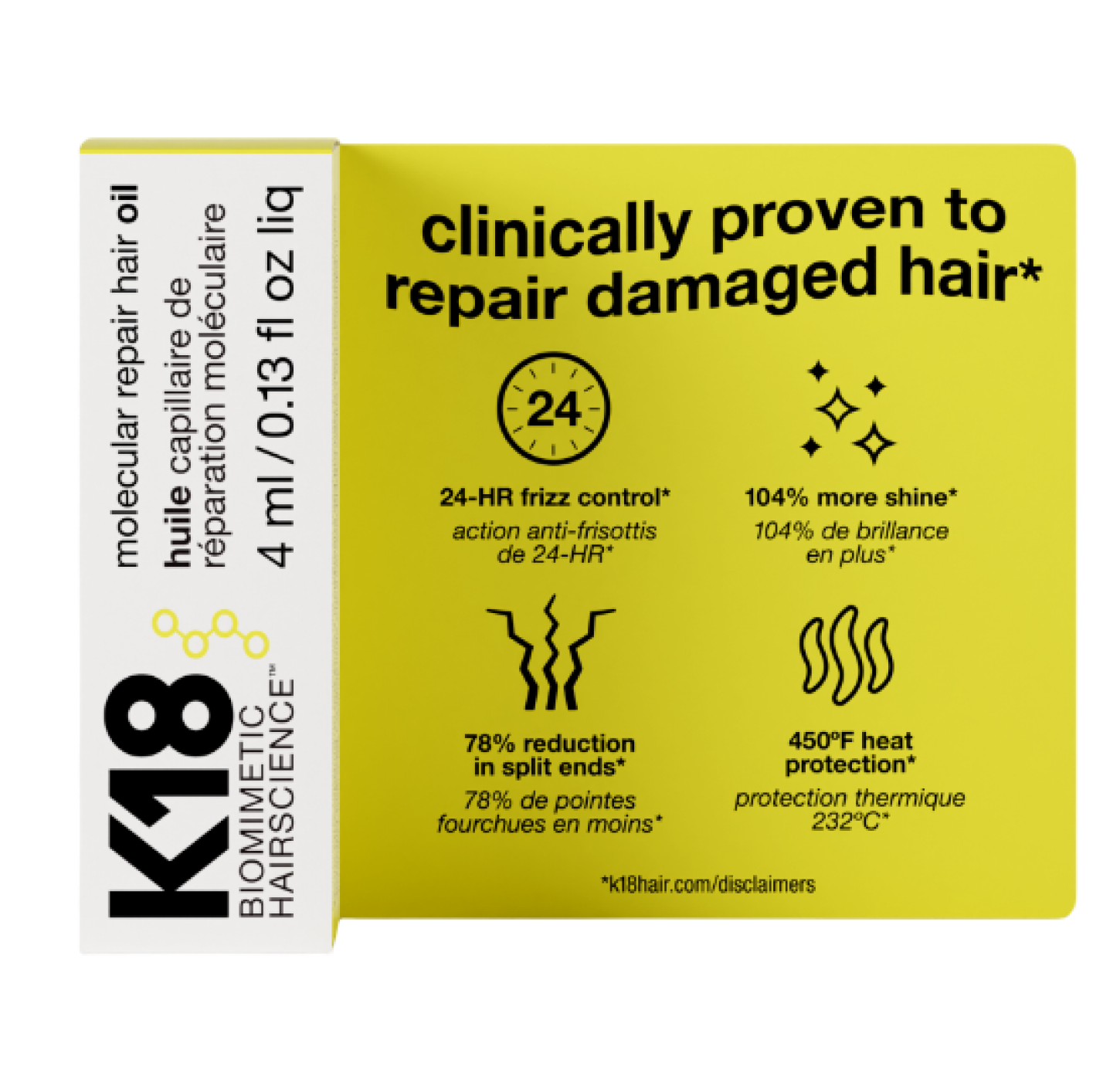 Масло-бустер для молекулярного восстановления волос, 4 мл