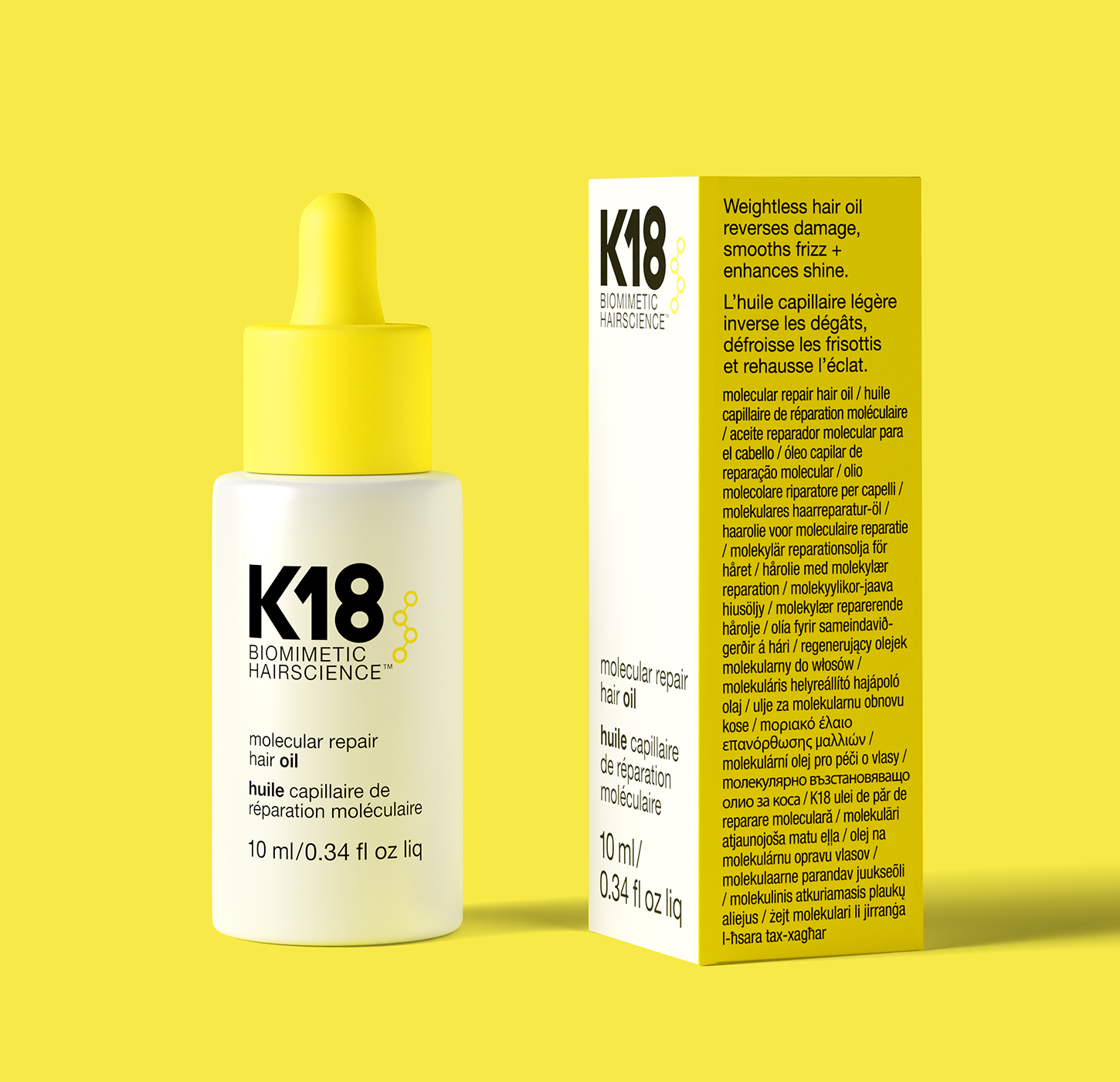 Масло-бустер для молекулярного восстановления волос, 10 мл