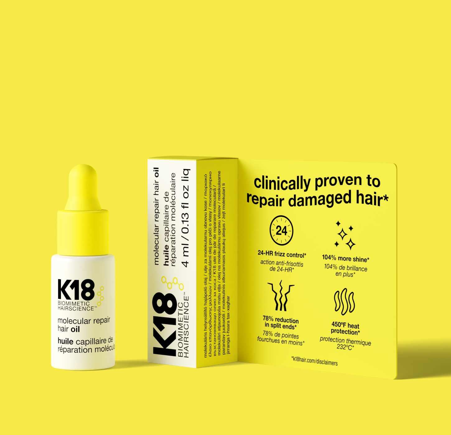 Масло-бустер для молекулярного восстановления волос, 4 мл